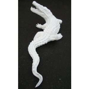 Krokodil 175cm wit polyester
