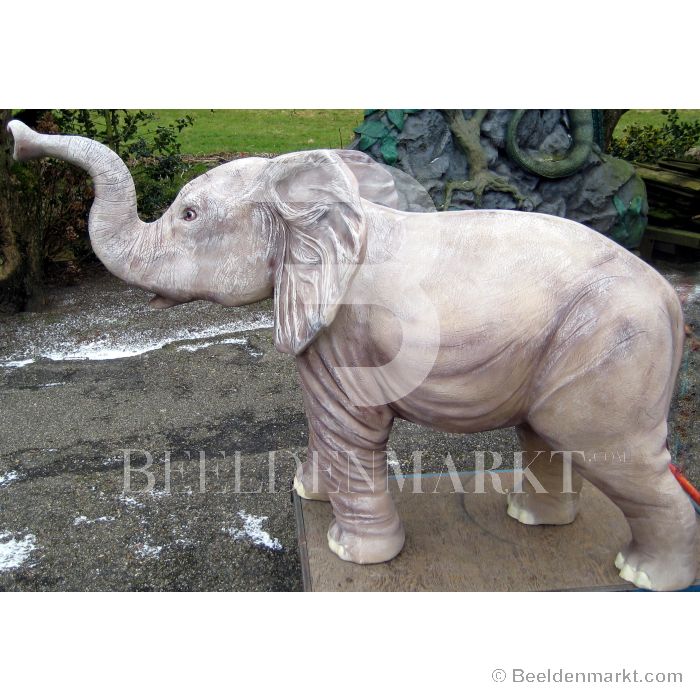 Politie Buitenlander Leugen Beeldenmarkt.com olifant staand polyester beeld 170cm